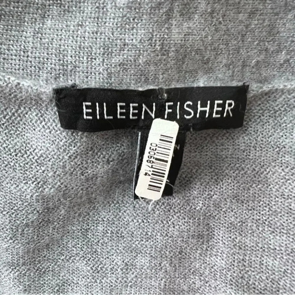 Eileen Fisher Grey 100% Cashmere Duster Cardigan Size S - Picture 6 of 8